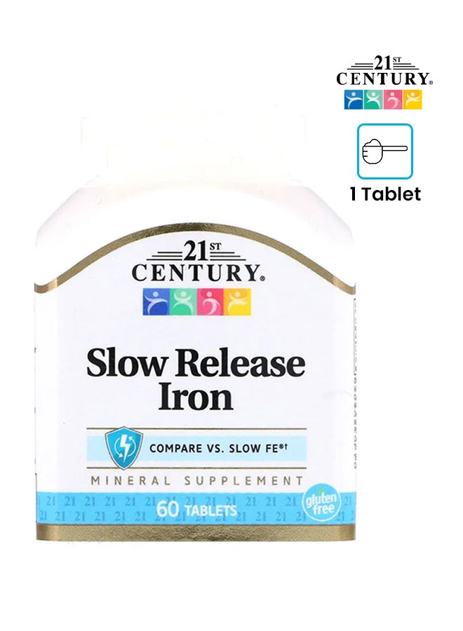 21st Century Pack Of 3 Slow Release Iron Mineral Supplement - 60 Tablets - Image 1